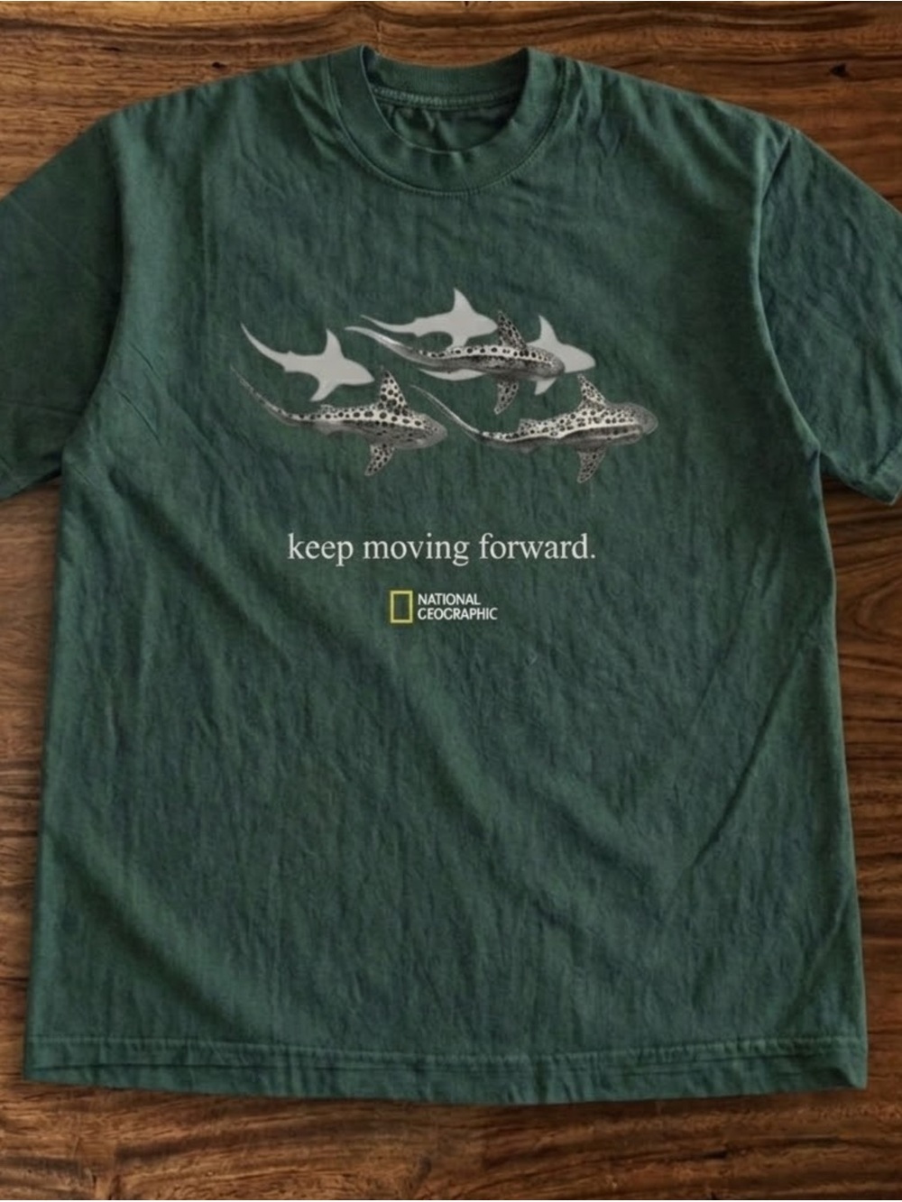 Shark National Geographic Forest Green Graphic Tee